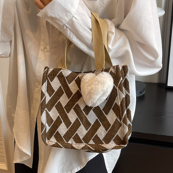 Damen Tragetasche mit modernem Gewebe-Design und robusten Griffen Nord Taschen