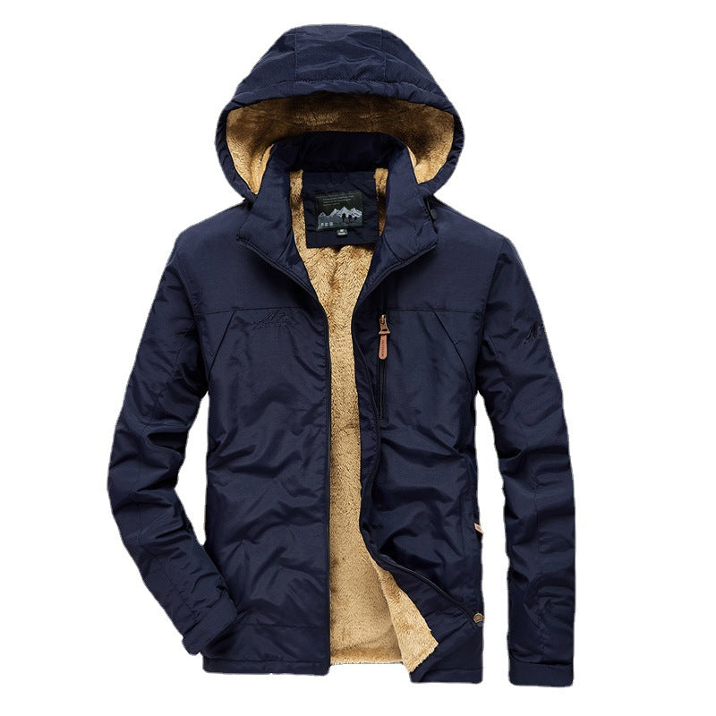 Herren Thermo-Hybrid Kapuzenblouson mit durchgehendem Teddyfleece-Innenfutter und wasserabweisender Außenhülle Nord Taschen