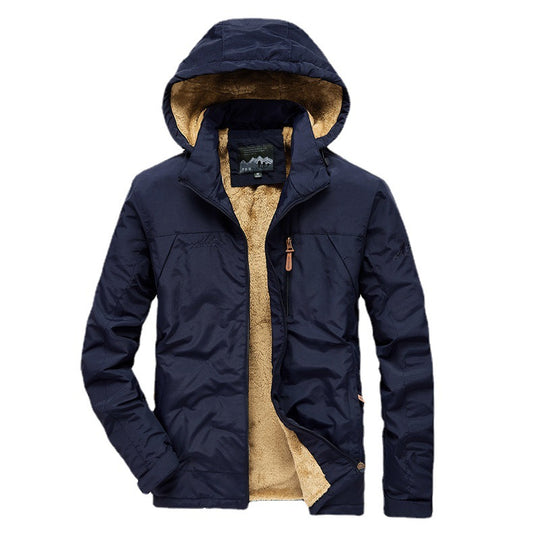 Herren Thermo-Hybrid Kapuzenblouson mit durchgehendem Teddyfleece-Innenfutter und wasserabweisender Außenhülle Nord Taschen