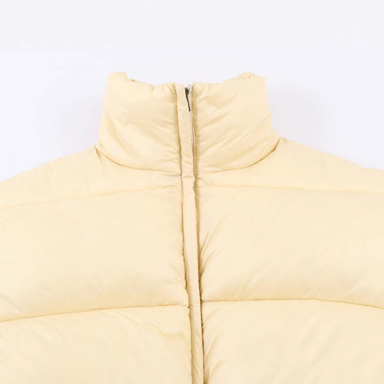 Damen Wattierte Kurzjacke mit Tunnelzug‑Taillierung und hohem Stehkragen Nord Taschen