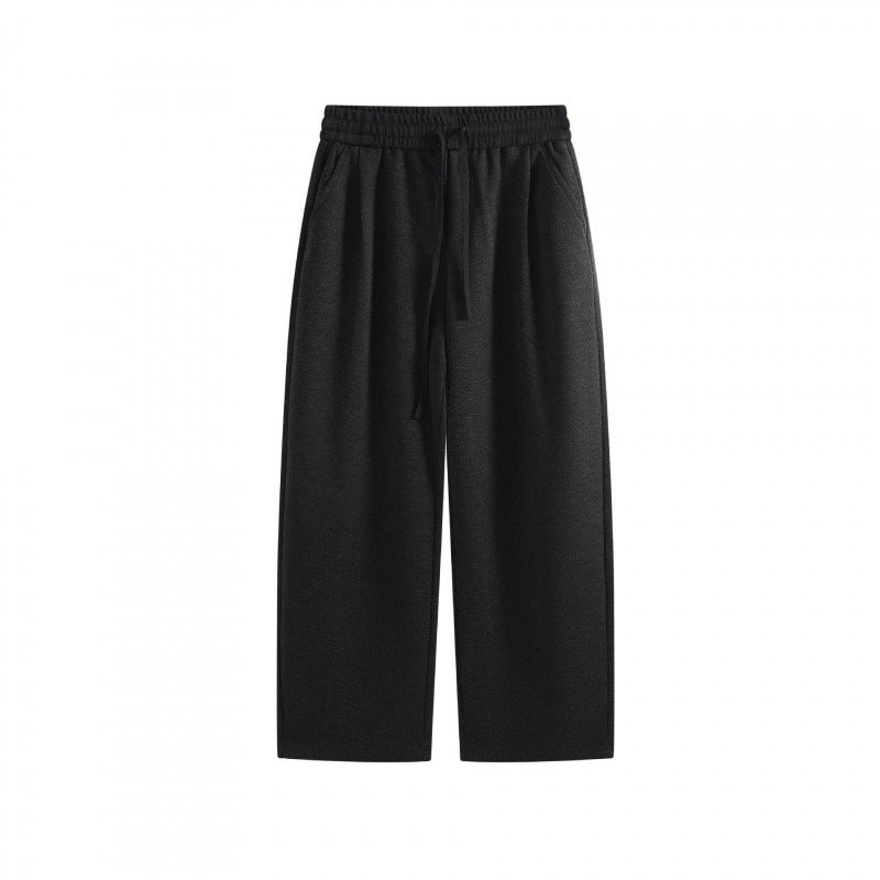 Herren Weite Cropped-Hose mit elastischem Bund, Bundfalten und Seitentaschen Nord Taschen