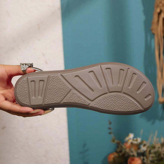 Damen Bequeme Slip-on Ballerinas mit buntem Druckdesign und elastischem Abschluss Nord Taschen