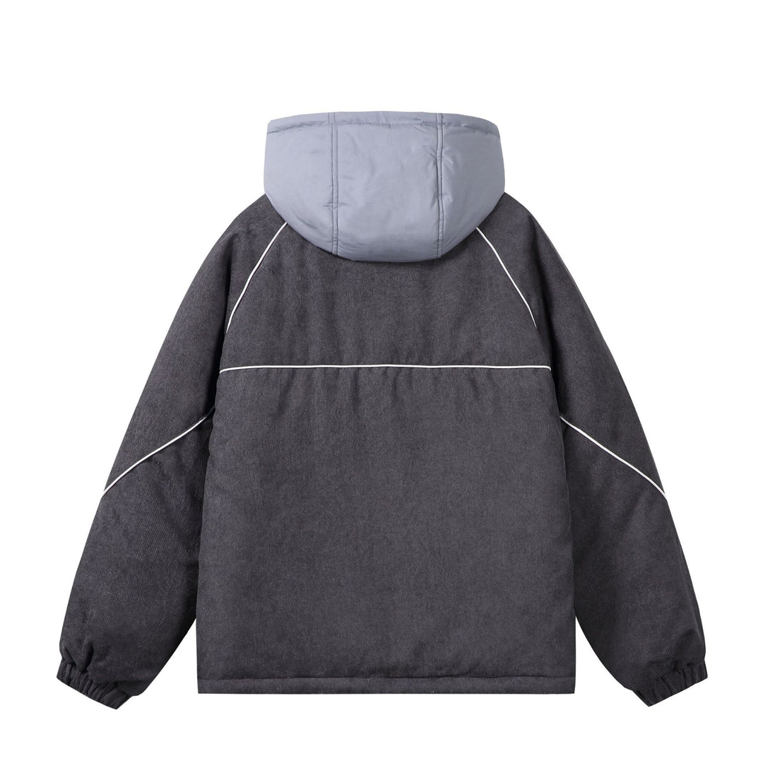 Unisex Wattierte Cord-Fieldjacke mit Kapuze und großen Utility‑Taschen Nord Taschen
