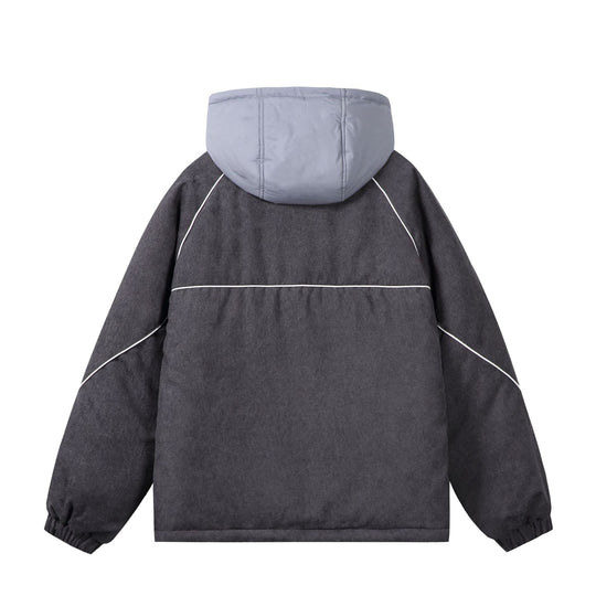 Unisex Wattierte Cord-Fieldjacke mit Kapuze und großen Utility‑Taschen Nord Taschen