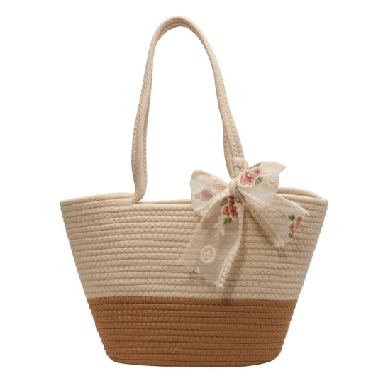Damen praktische Strandtasche mit eleganten Stickdetails Nord Taschen