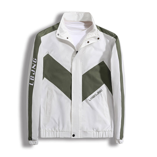 Herren Sportliche Übergangsjacke mit hohem Kragen und modernen geometrischen Akzenten Nord Taschen