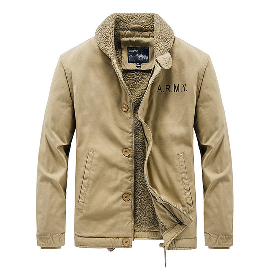 Herren Lässige Jacke mit Teddyfutter Nord Taschen