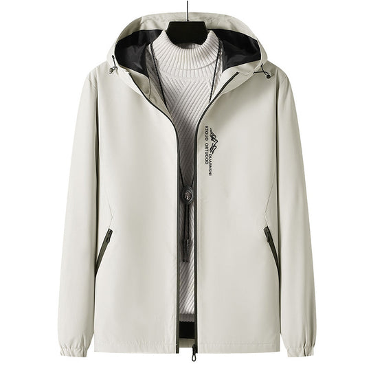 Herren Leichte Outdoor-Jacke mit verstellbarem Kapuzenkragen Nord Taschen