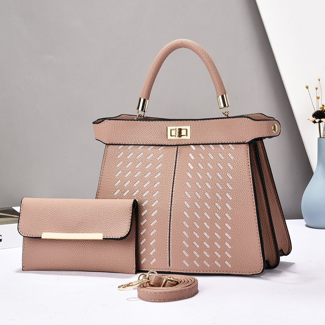 Damen elegante Henkeltasche mit strukturiertem Design und abnehmbarer Clutch Nord Taschen