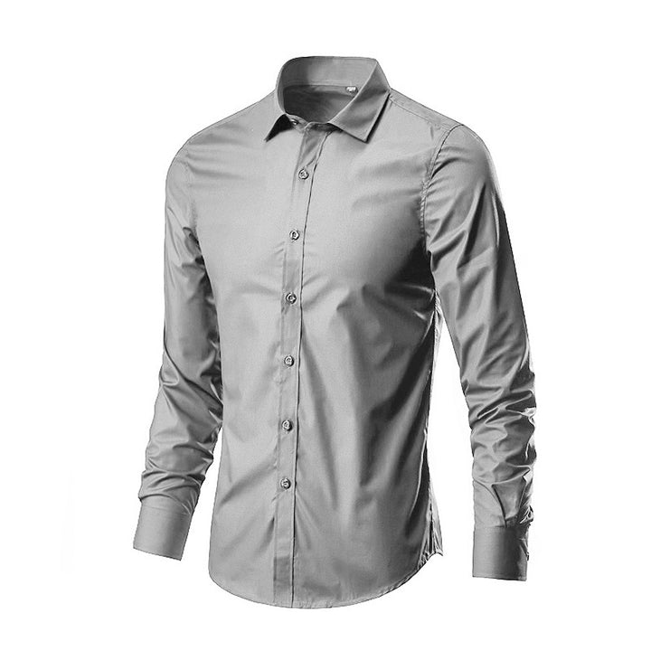 Herren Slim-Fit Businesshemd aus Stretch-Baumwollmix mit Kentkragen Nord Taschen