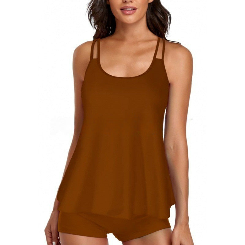 Damen Sportliches Tankini-Set mit bequemem Shorts und verstellbaren Trägern Nord Taschen