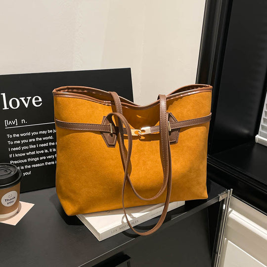 Damen vielseitige Tote-Tasche aus weichem Wildleder Nord Taschen