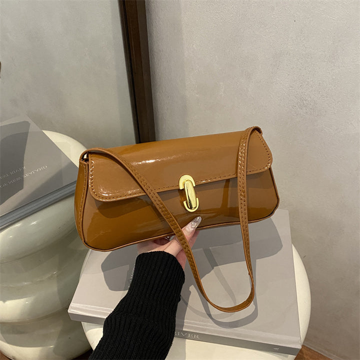 Damen elegante Umhängetasche mit luxuriösem Hochglanzdesign und praktischen Tragegriffen Nord Taschen