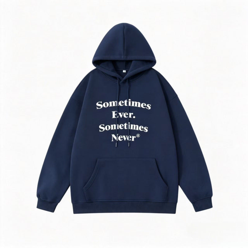 Unisex Oversize-Kapuzenpullover mit Statement-Print und Kängurutasche Nord Taschen