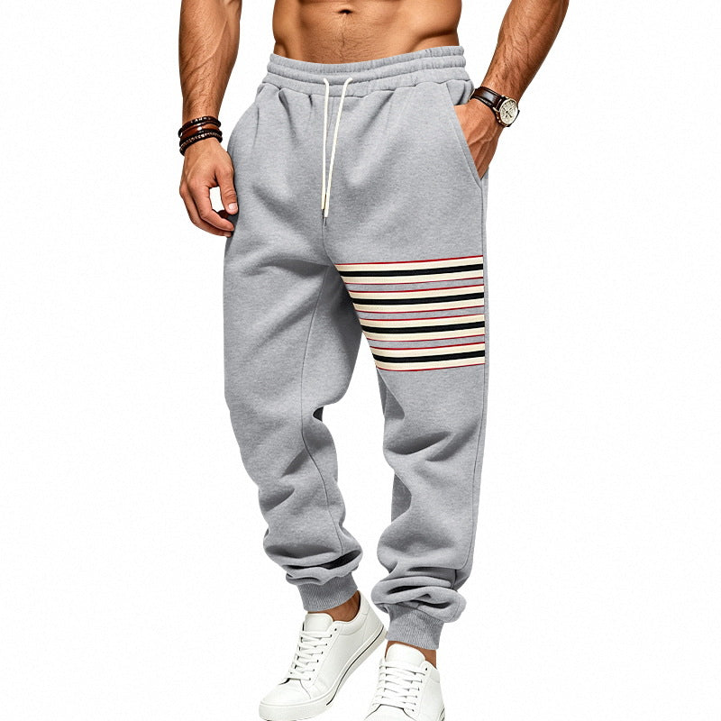 Herren Jogginghose mit seitlichem Streifen-Panel, elastischem Bund und Rippbündchen Nord Taschen