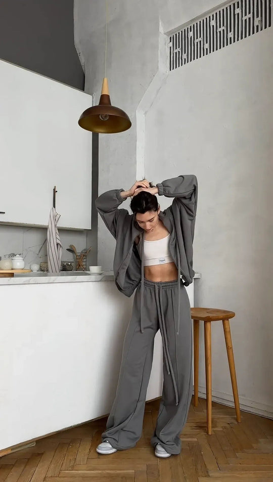 Damen Sweatanzug mit Jogginghose Set Arvani
