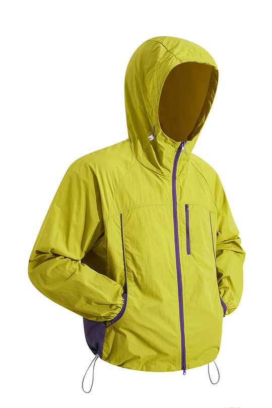 Herren Ultraleichte Kapuzenwindjacke aus Ripstop mit verstellbarem Saum & Brustreißverschluss Nord Taschen