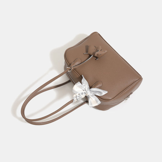 Damen Handtasche mit elegantem Schleifen-Detail und strukturiertem Kunstleder Nord Taschen