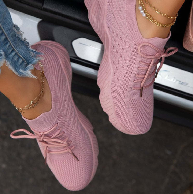 Damen  leichte Strick-Sneaker mit sockenähnlichem Obermaterial, gepolsterter Komfortsohle und flexibler Profil-Laufsohle Nord Taschen