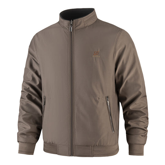 Herren Modische Freizeitjacke mit hohem Stehkragen und praktischen Taschen Nord Taschen