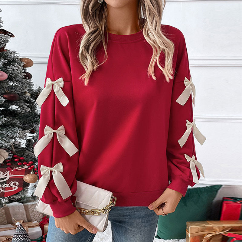 Damen Crop-Pullover mit Schleifen-Details Nord Taschen
