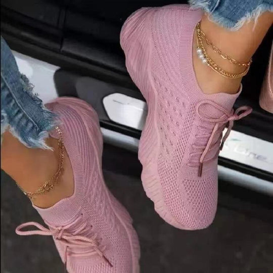 Damen  leichte Strick-Sneaker mit sockenähnlichem Obermaterial, gepolsterter Komfortsohle und flexibler Profil-Laufsohle Nord Taschen