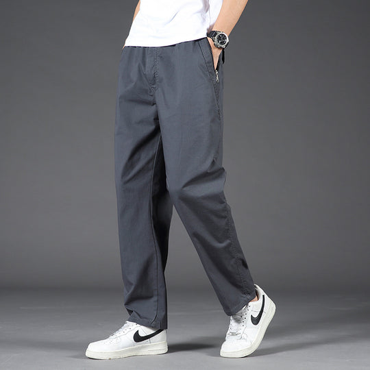 Herren Weite Relaxed-Chinohose mit geradem Bein & elastischem Komfortbund Nord Taschen