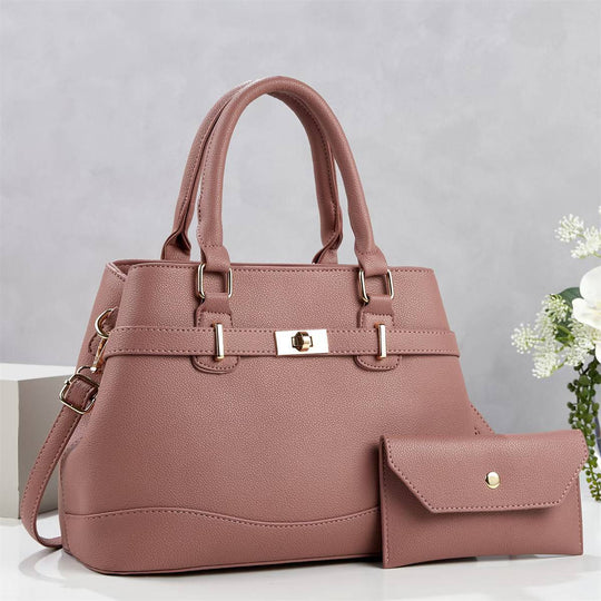 Damen stilvolle Handtasche mit abnehmbarem Portemonnaie Nord Taschen