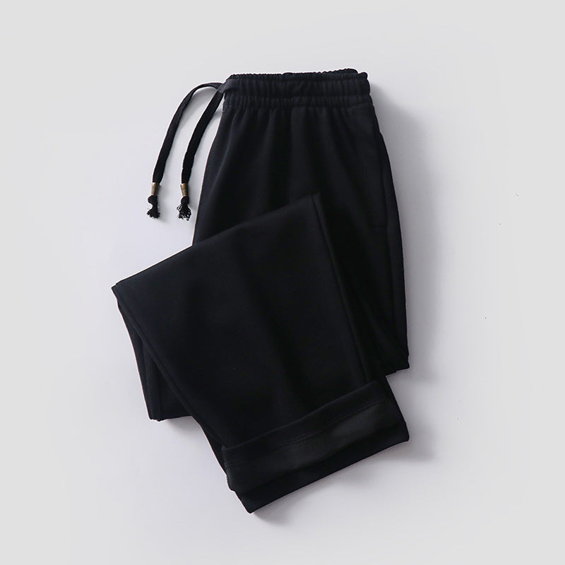 Unisex Gefütterte Fleece-Jogginghose mit elastischem Bund Kordelzug und schmalem Knöchelbündchen Nord Taschen