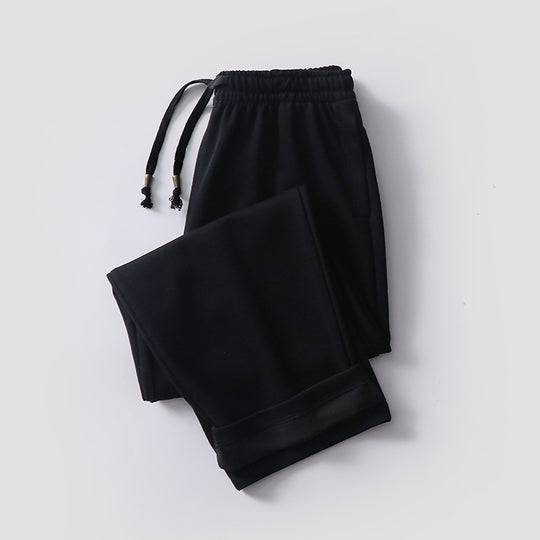 Unisex Gefütterte Fleece-Jogginghose mit elastischem Bund Kordelzug und schmalem Knöchelbündchen Nord Taschen