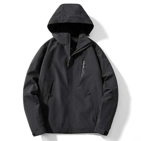 Herren Colorblock Softshell-Trekkerjacke mit Kapuze, verdeckten Reißverschlüssen und seitlichen Eingrifftaschen Nord Taschen