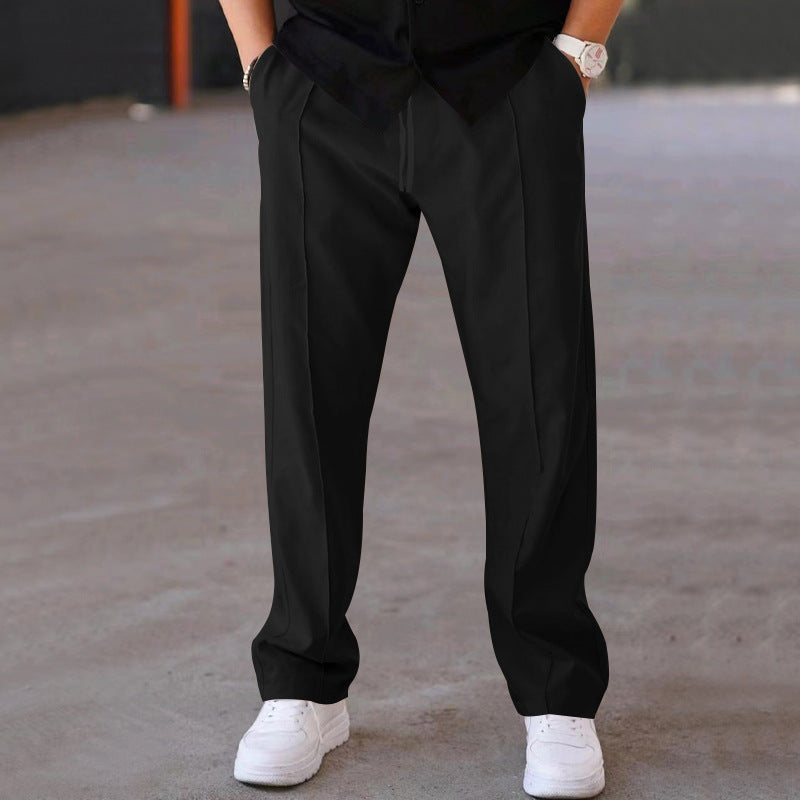 Herren Relaxed-Fit Freizeit-Hose mit Bügelfalte, Tunnelzug und Eingrifftaschen Nord Taschen