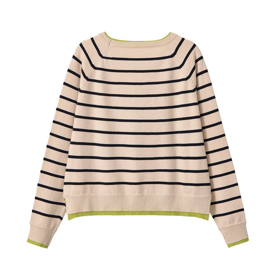 Damen Feinstrick-Pullover mit Lagenoptik, Rundhalsausschnitt und Raglanärmeln Nord Taschen
