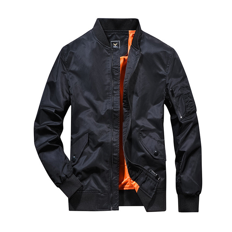 Herren Leichte Nylon-Bomberjacke im Aviator‑Style mit Ärmeltasche und windabweisender Shell Nord Taschen
