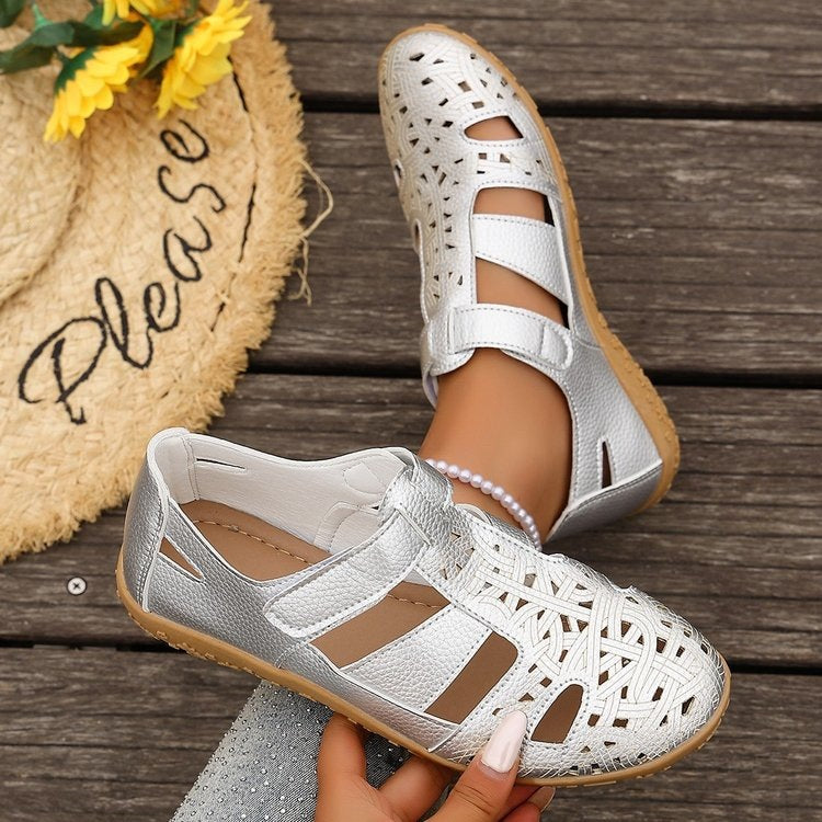 Damen Atmungsaktive Riemensandalen mit verstellbarem Klettverschluss