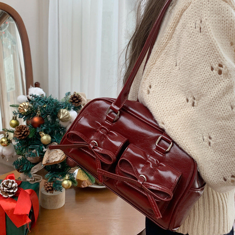Damen Schultertasche mit elegantem Faltendesign und praktischem Stauraum Nord Taschen
