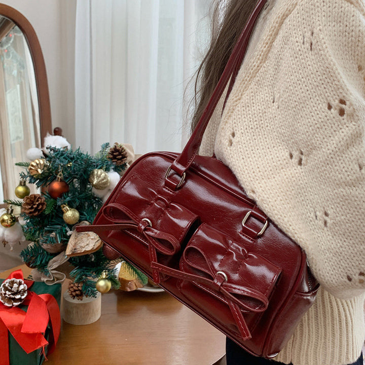 Damen Schultertasche mit elegantem Faltendesign und praktischem Stauraum Nord Taschen