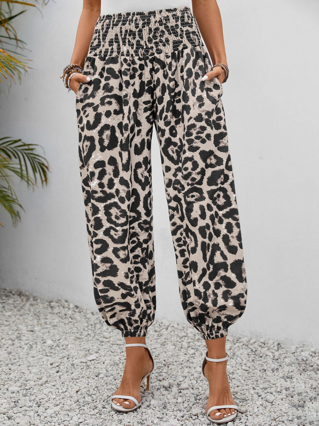 Damen weite Leopardenmuster-Hosen