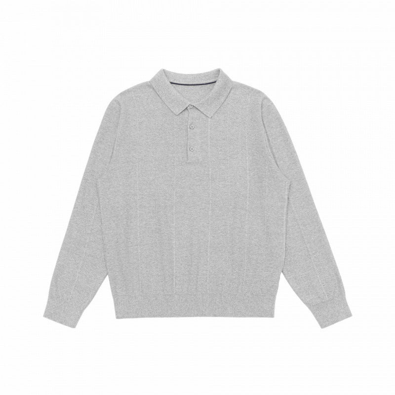 Herren Feinstrick-Poloshirt mit Henley-Knopfleiste, Rippbündchen und leicht kastigem Schnitt Nord Taschen