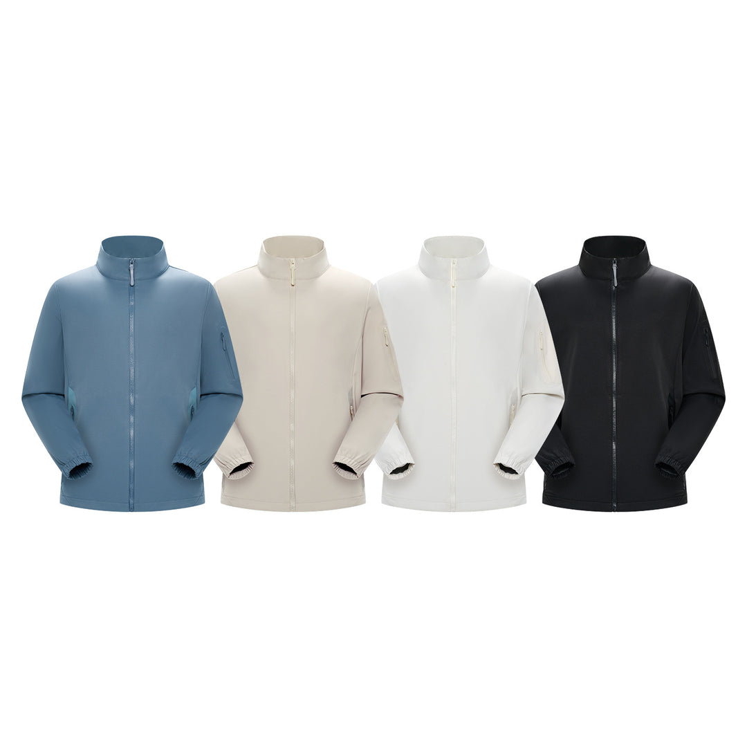 Unisex Leichte Softshell-Jacke mit Stehkragen, durchgehendem Reißverschluss und Ärmeltasche Nord Taschen