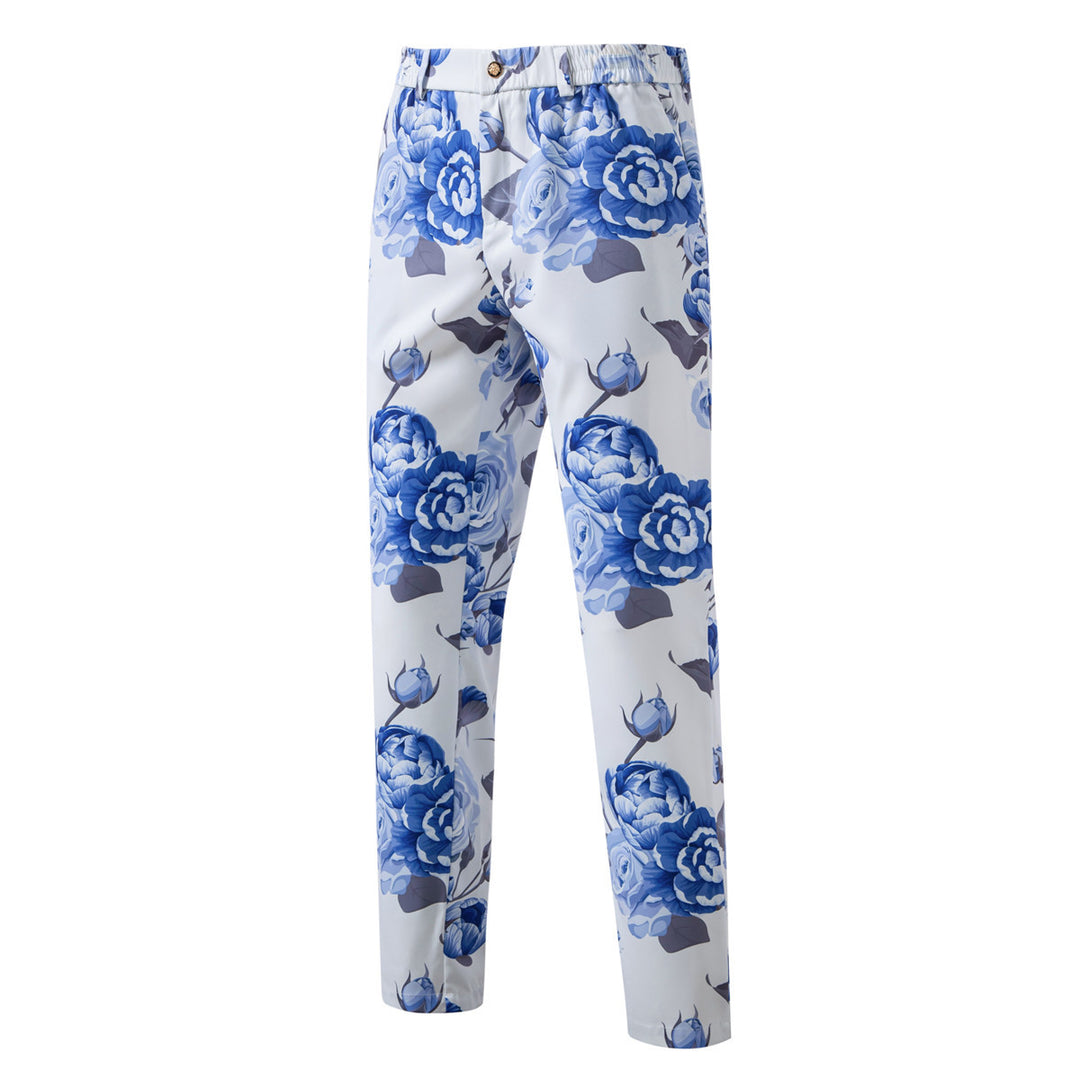 Damen Zweiteiliges Anzugset mit floraler Allover‑Print-Optik, tailliertem Sakko und schmaler Hose Nord Taschen