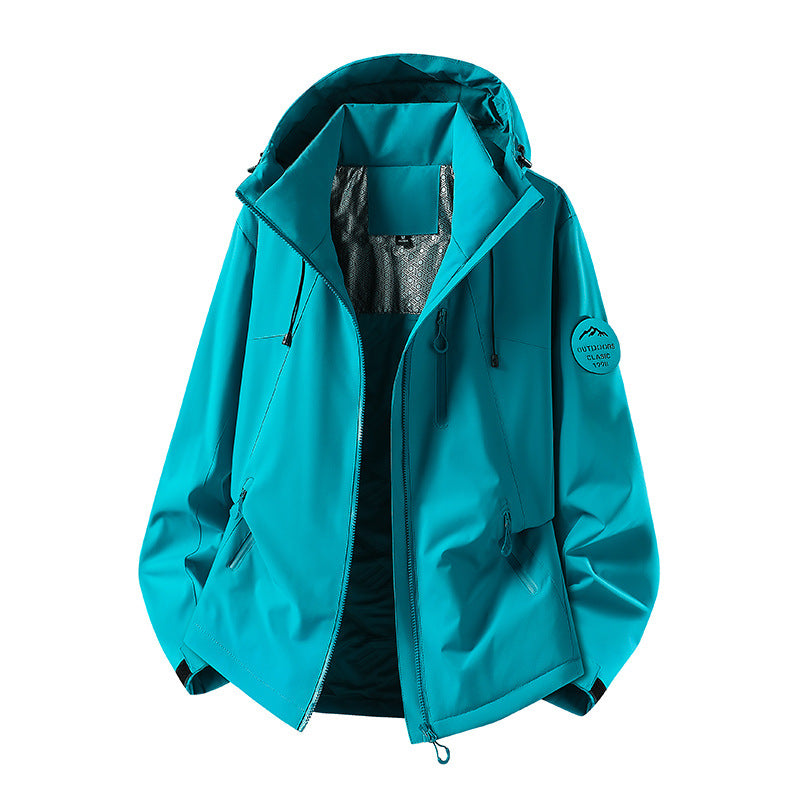 Herren Wasserabweisende Softshelljacke mit Kapuze und Reißverschlusstaschen Nord Taschen