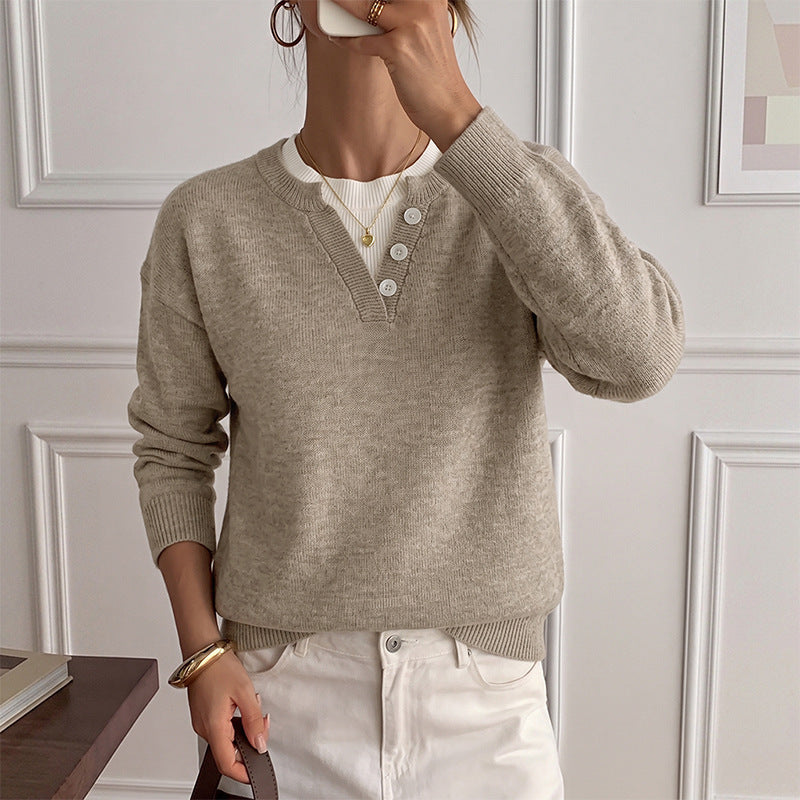 Damen lässiger Pullover Nord Taschen