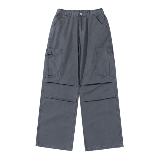 Damen Weite High‑Waist Cargo‑Hose mit aufgesetzten Taschen und verstärkten Kniepartien Nord Taschen