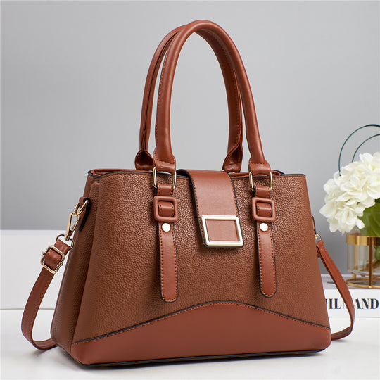 Damen elegante Handtasche mit strukturiertem Leder und verstellbarem Schulterriemen Nord Taschen