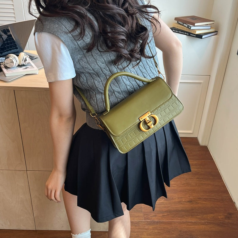 Damen elegante Handtasche mit strukturierter Oberfläche und glänzendem Verschluss Nord Taschen
