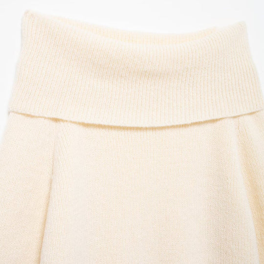 Damen Schulterfreier Oversize-Feinstrickpullover mit breitem Umschlagkragen Nord Taschen