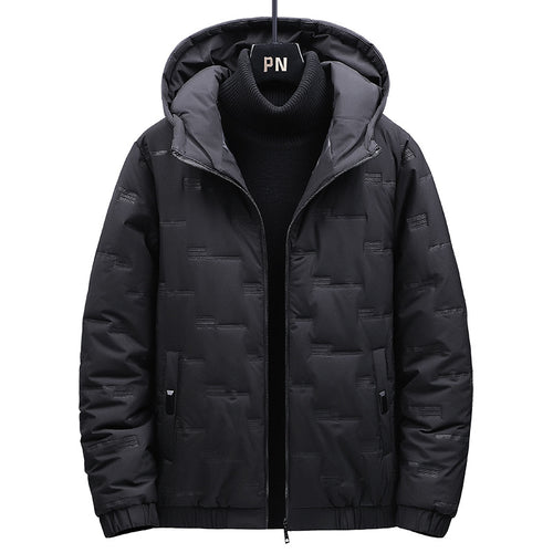 Herren Gefütterte Steppjacke mit Kapuze und geometrischer Steppung Nord Taschen