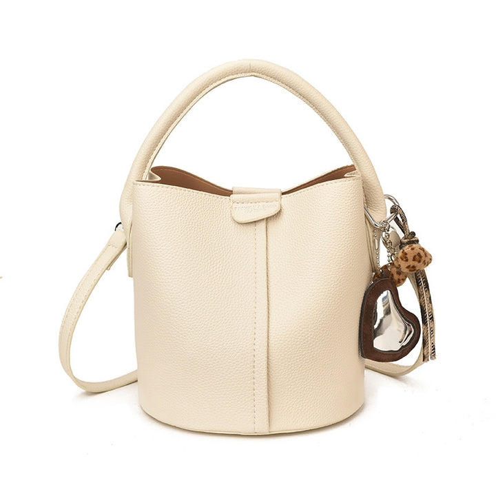 Damen Bucket-Handtasche mit minimalistischem Design und abnehmbarem Anhänger Nord Taschen
