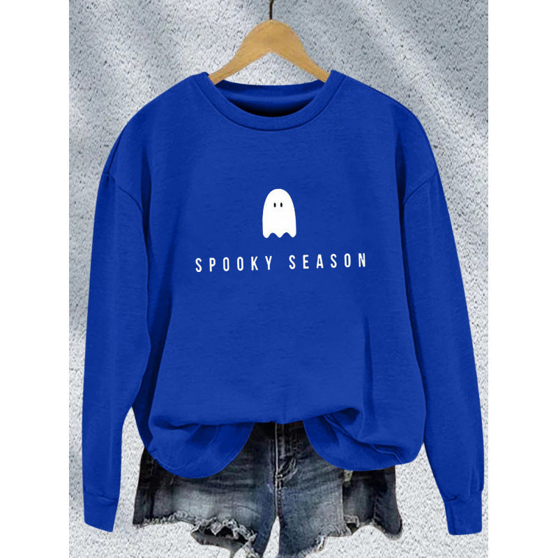 Unisex lässiges Halloween Sweatshirt mit Gespenst-Print und Oversize-Schnitt Nord Taschen